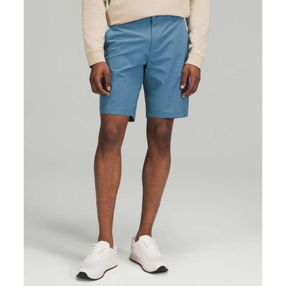 lululemon athletica Men's Flat-Front Performance Shorts — Blue